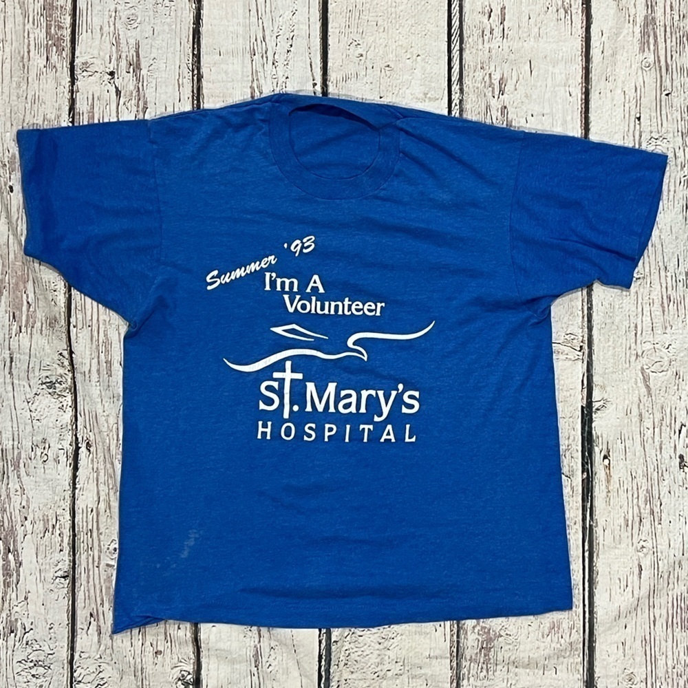 Vintage St. Mary's Hospital Volunteer Screen Stars 1993 Single Stitch Tee